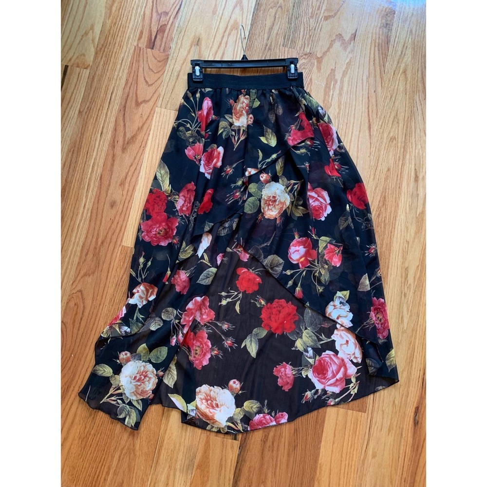 Foreign Exchange floral high low skirt